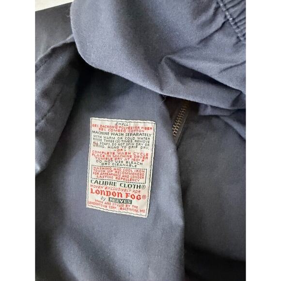 London Fog Men’s Jacket 44 Regular Windbreaker Calibre Cloth Reeves VTG Y2K Zip - Picture 7 of 7